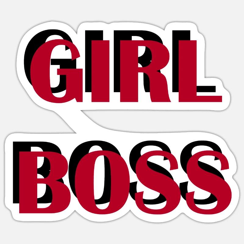 Mädchen - Sticker Größe S (10 x 10 cm) - Mattweiß