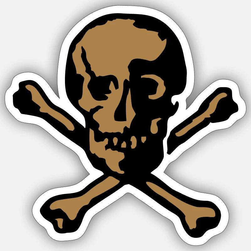 crâne terrifiant 2 Sticker taille S (10 x 10 cm)