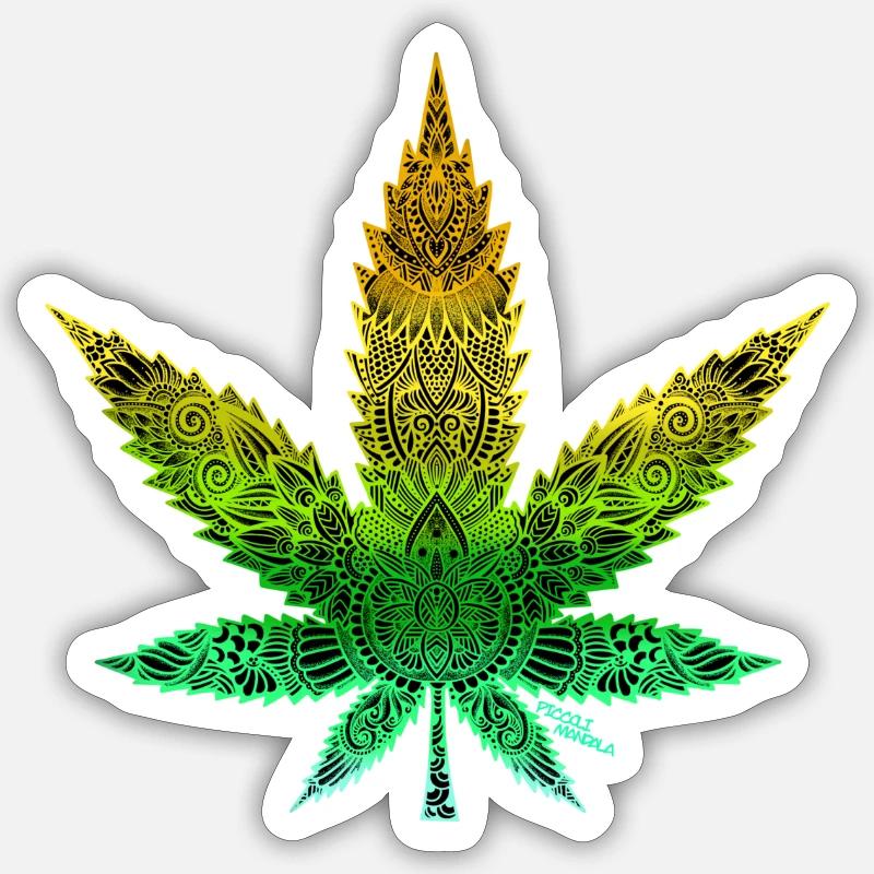 Leaf Mandala Sticker size S (10 x 10 cm)