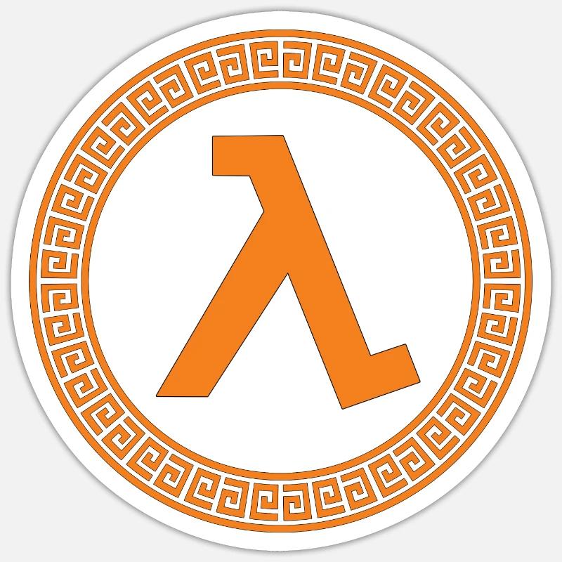 Lambda - Sticker size S (10 x 10 cm) - white matte