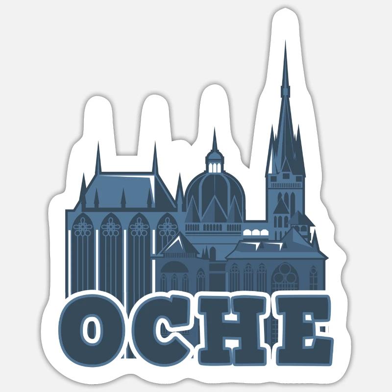 Oche Aachener Dom Euregio Sticker Größe S (10 x 10 cm)