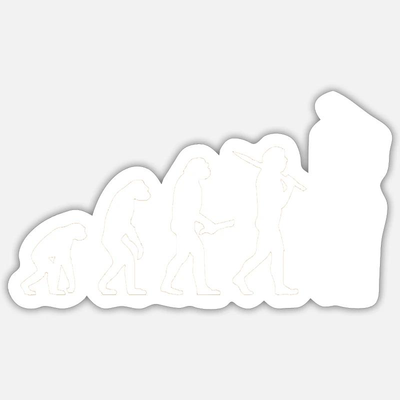 Evolution Golf - Sticker size S (10 x 10 cm) - white matte