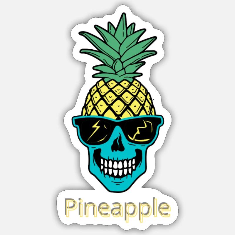 Pineapple - Sticker size S (10 x 10 cm) - white matte