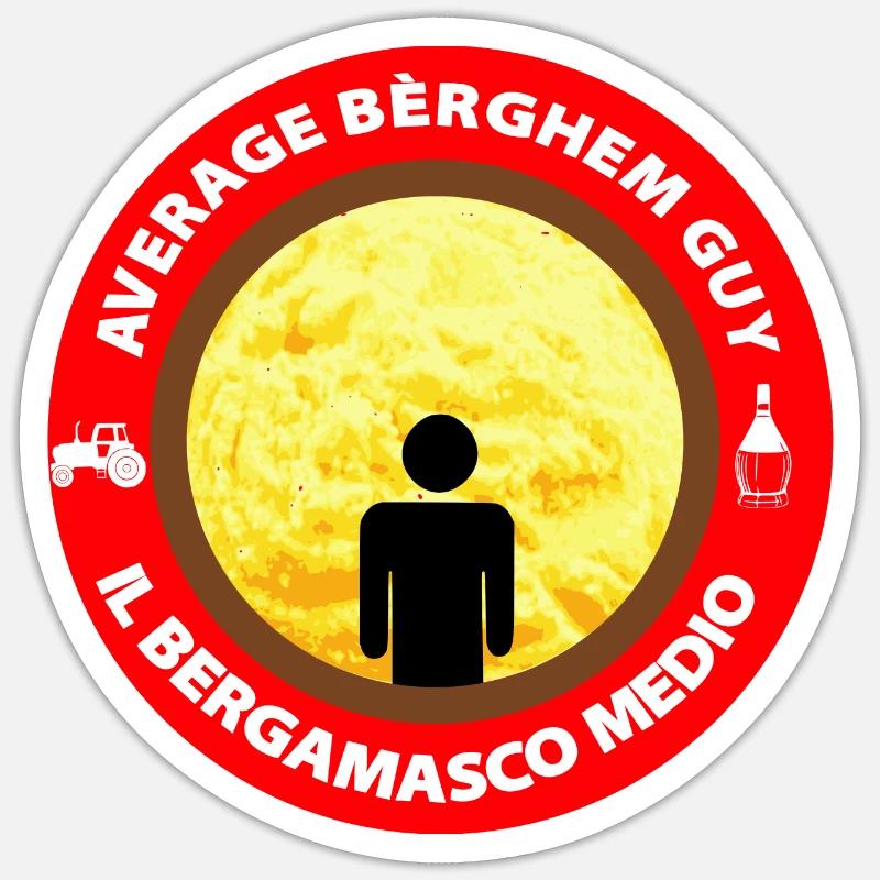 Average Berghem Guy - Sticker Größe S (10 x 10 cm) - Mattweiß