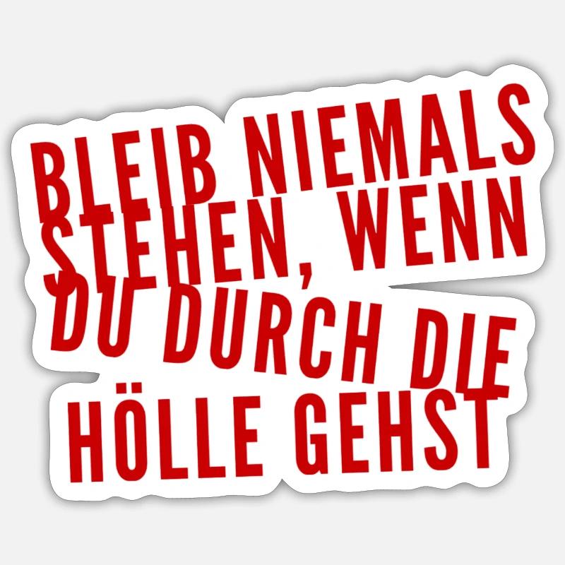 kämpf dich durch Sticker Größe S (10 x 10 cm)