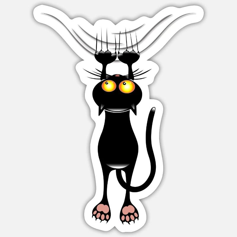 cat scratch - Sticker size S (10 x 10 cm) - white matte