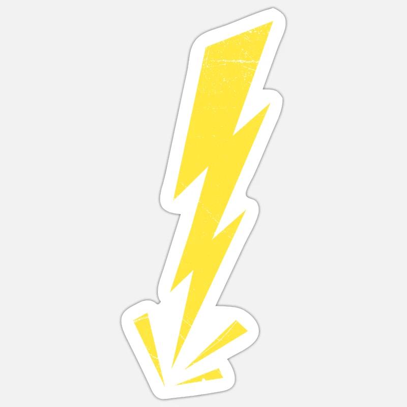 Blitz-Donner Blitz Wütende Warnung Geschenkidee Sticker Größe S (10 x 10 cm)