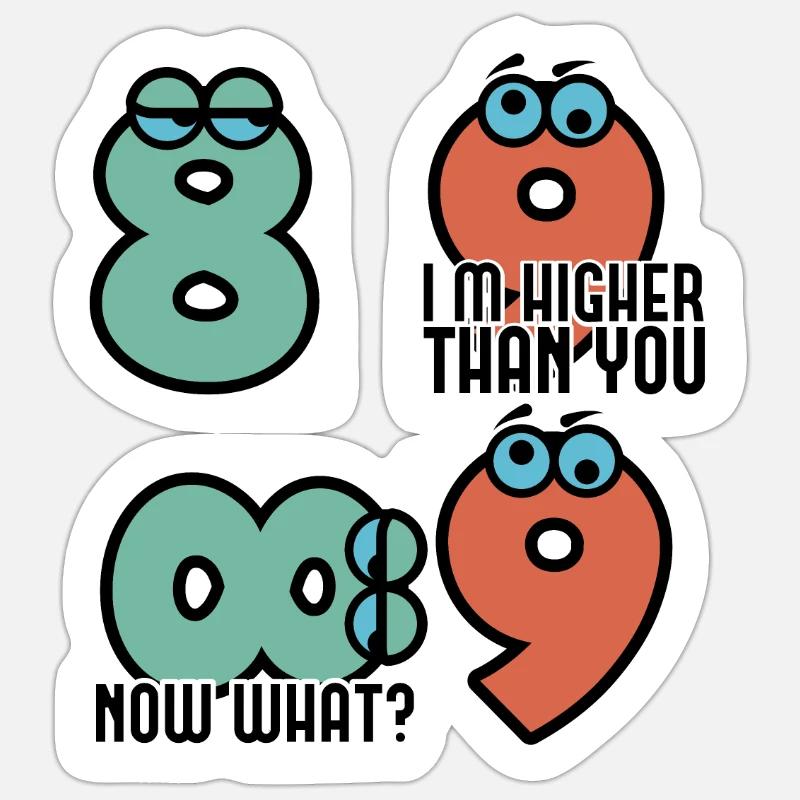 Engineer mathematician joke funny - Sticker size S (10 x 10 cm) - white matte