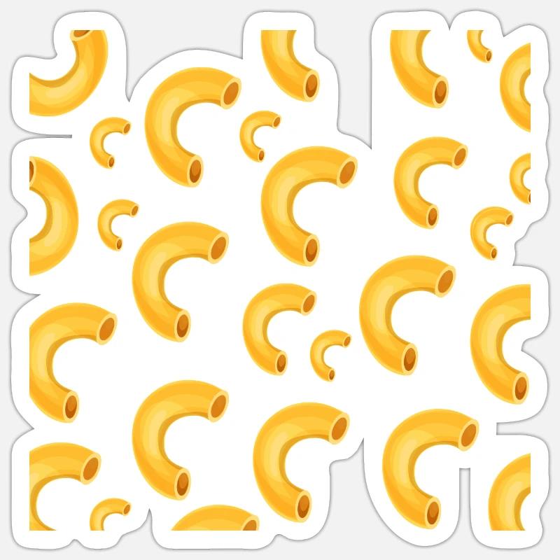 Macaroni Pasta Half Circle Macaroni Sticker size S (10 x 10 cm)