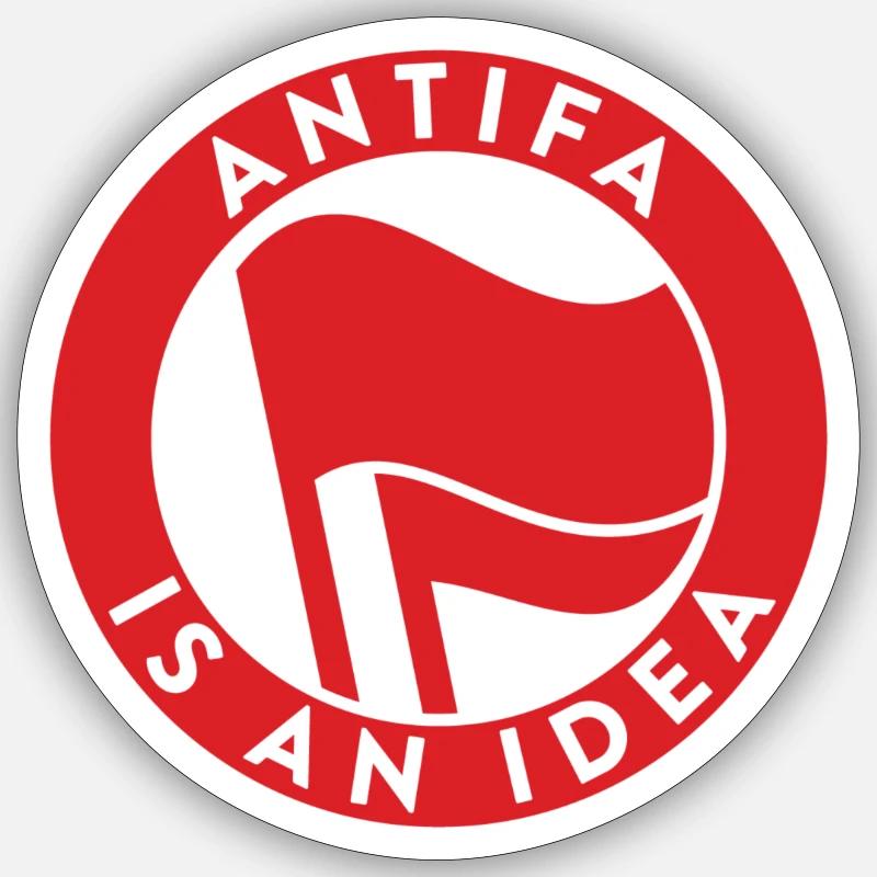 Antifa ist eine Idee - Sticker Größe S (10 x 10 cm) - Mattweiß