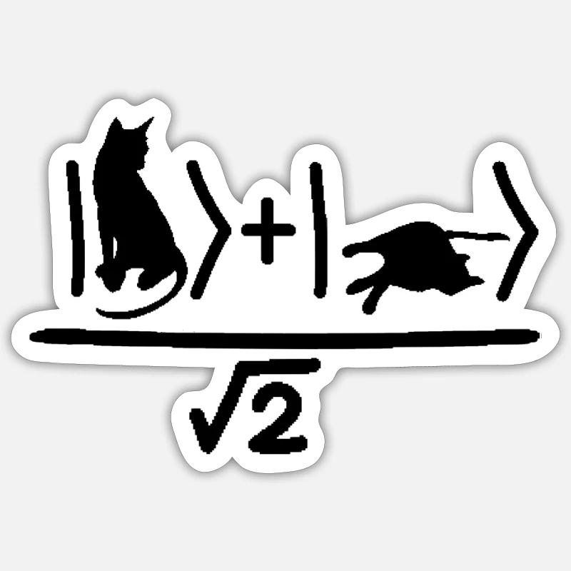 Schrödinger's cat Quantum Physics Sticker size S (10 x 10 cm)