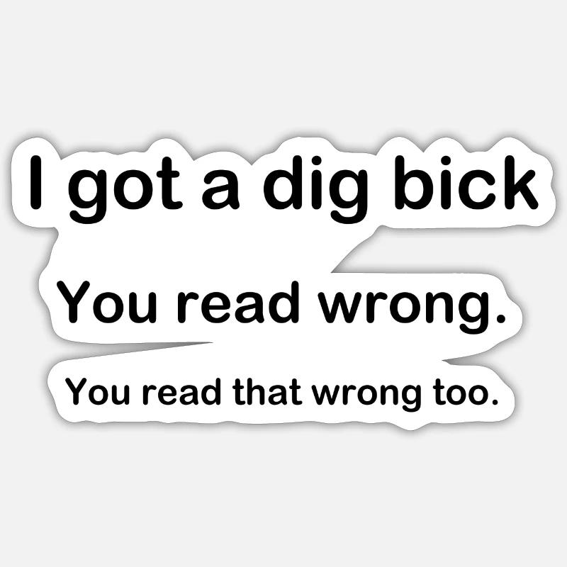 dick big fun Geschenk Sticker Größe S (10 x 10 cm)