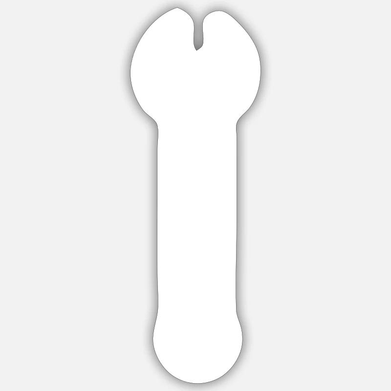 Clé outils outil bricoleur - Sticker taille S (10 x 10 cm) - blanc mat