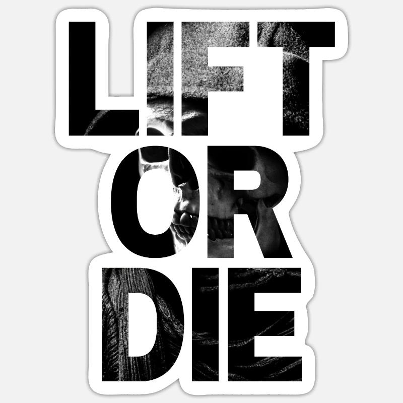 Heben oder sterben (Sensenmanndruck) Sticker Größe S (10 x 10 cm)