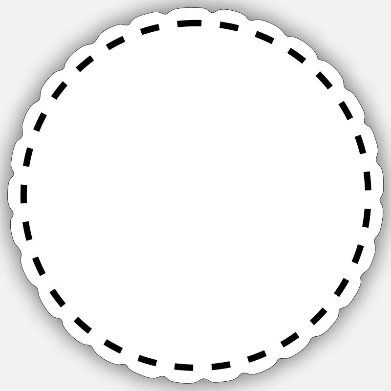 Dashed circle Sticker size S (10 x 10 cm)