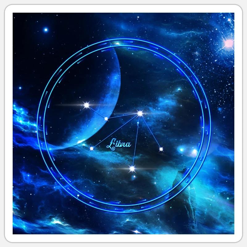 Zodiac constellation libra - Sticker size S (10 x 10 cm) - white matte