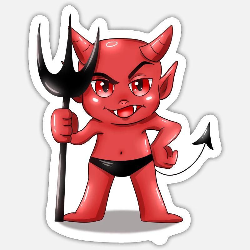Devil Satan's Roast Sticker size S (10 x 10 cm)