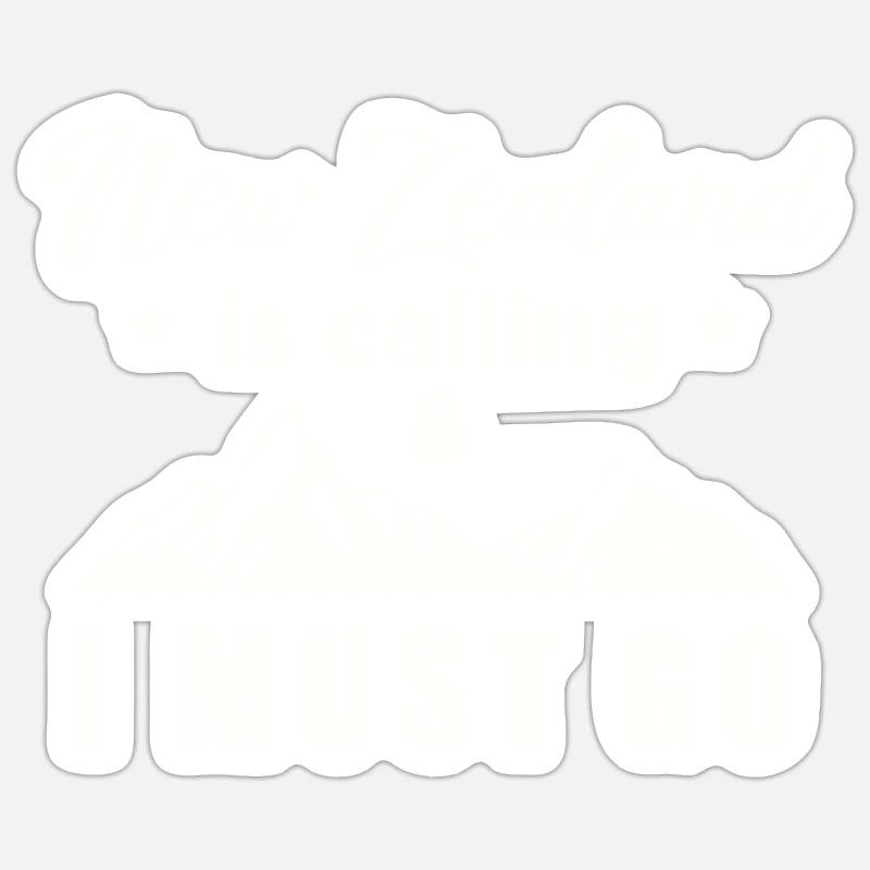 La Nuova Zelanda sta chiamando e devo andare idea regalo - Sticker formato S (10 x 10 cm) - bianco opaco