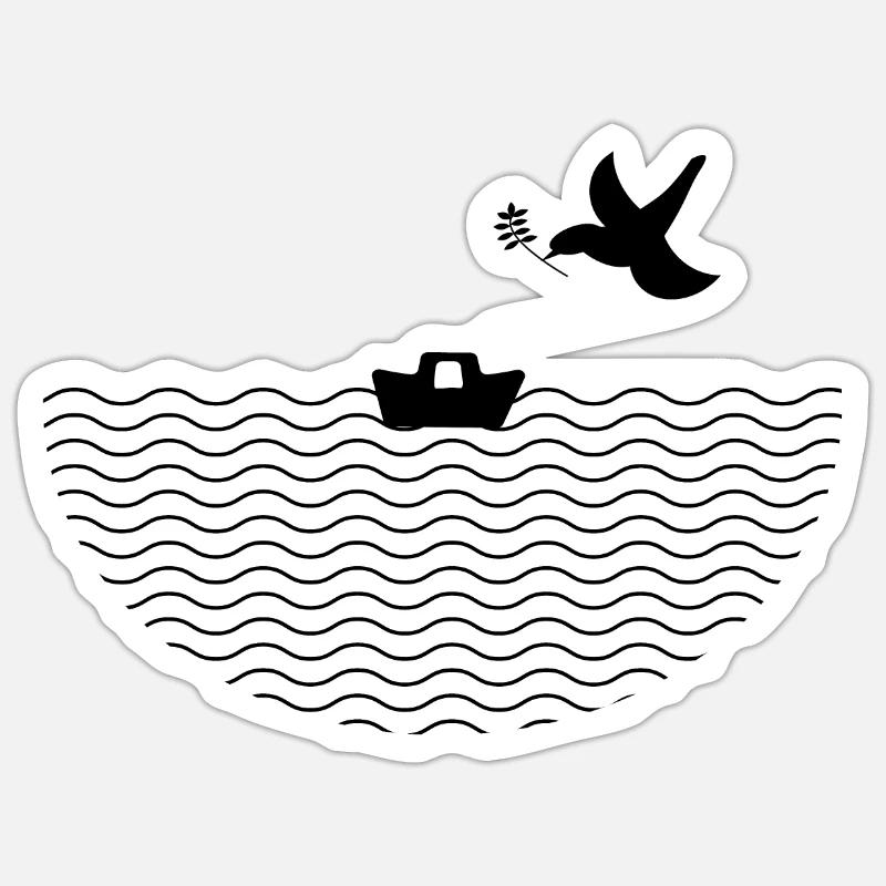 Arche Noah Sticker Größe S (10 x 10 cm)