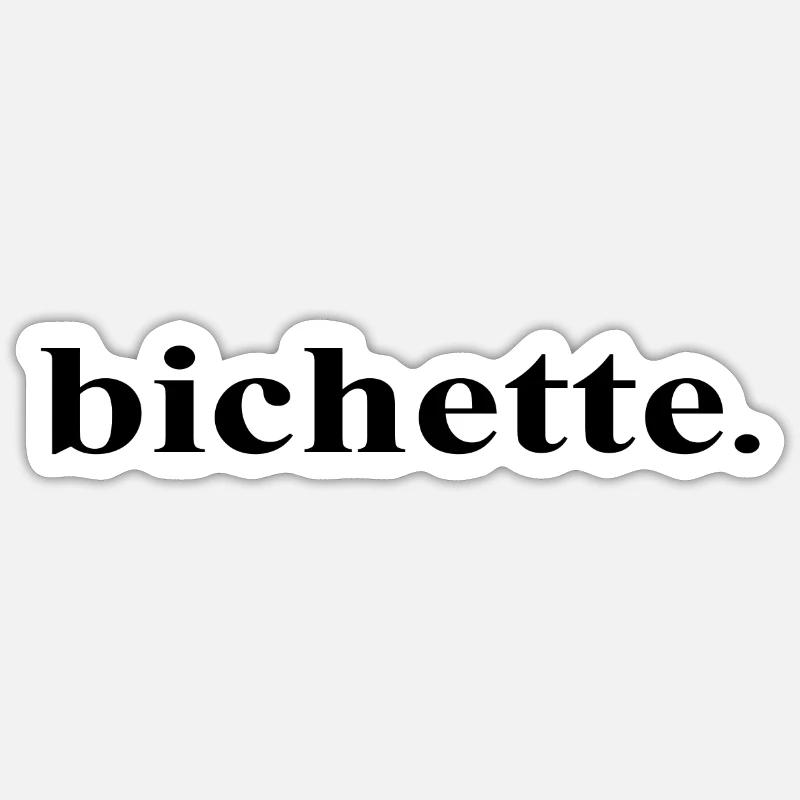 BICHETTE - Sticker taille S (10 x 10 cm) - blanc mat