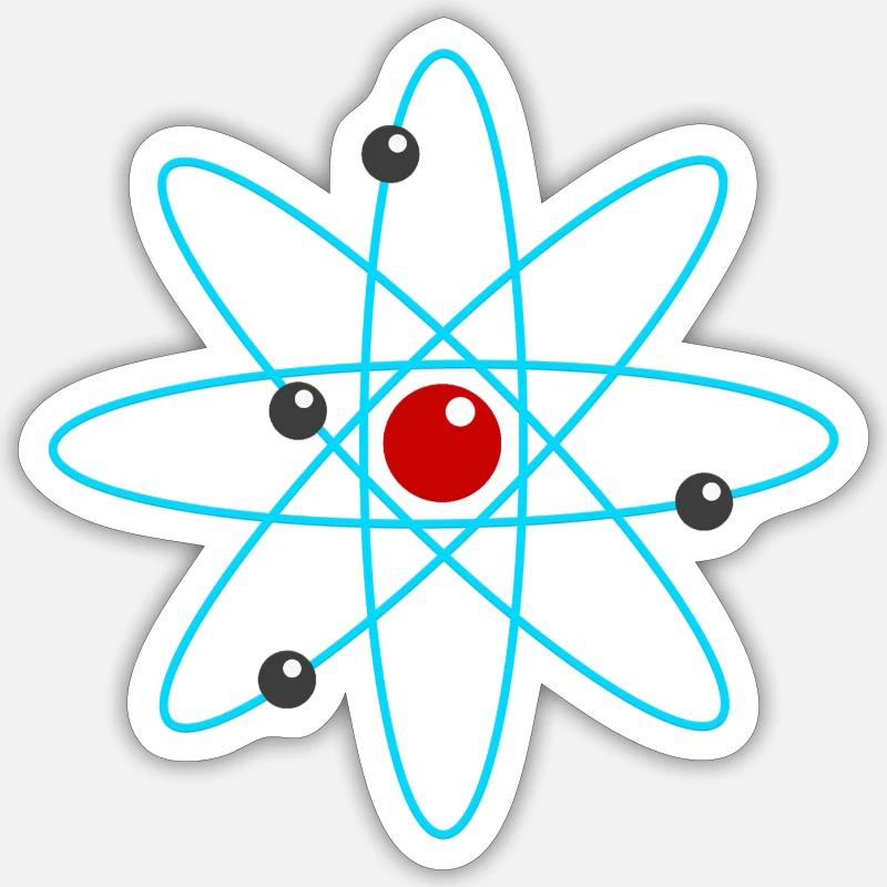 atom - Sticker size S (10 x 10 cm) - white matte