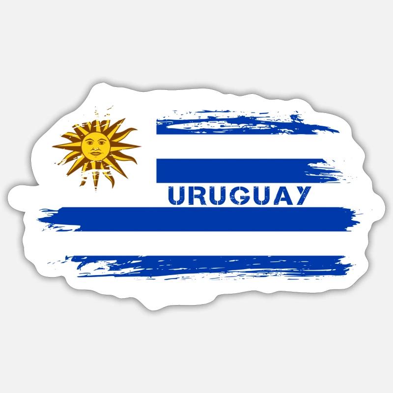 Conception du drapeau de l'Uruguay / idée cadeau Sticker taille S (10 x 10 cm)