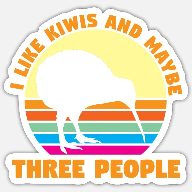 Vogel Kiwis Maori - Sticker Größe S (10 x 10 cm) - Mattweiß