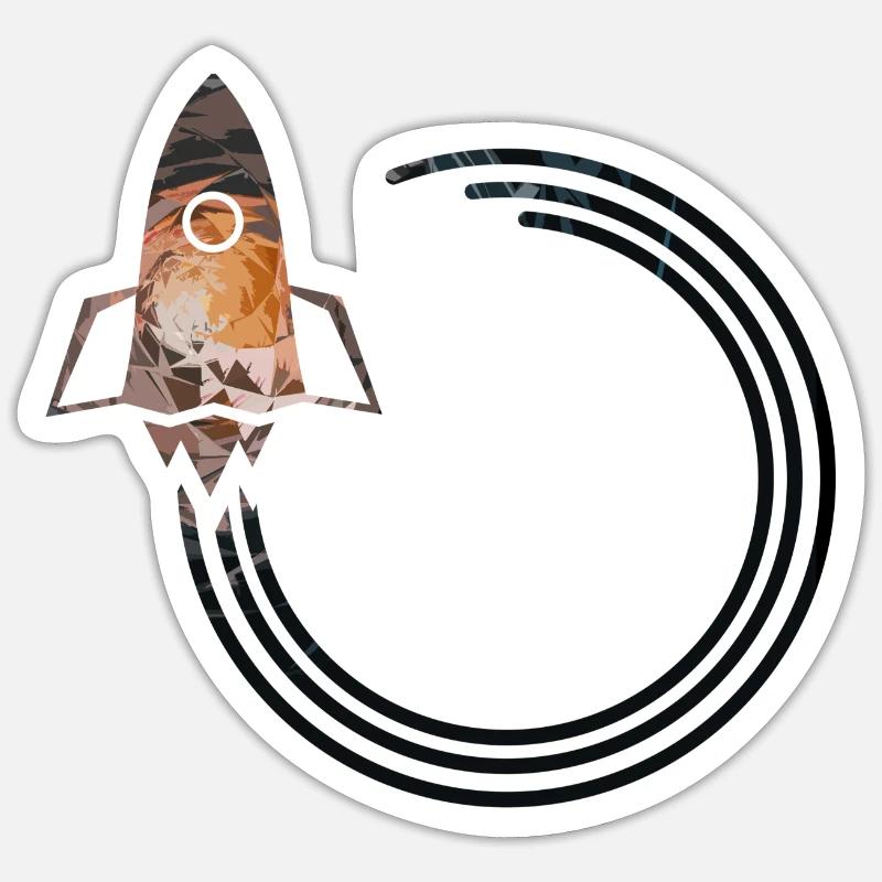 fusée Sticker taille S (10 x 10 cm)