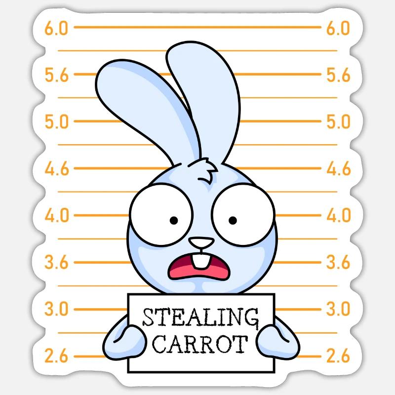 Cute rabbit - Sticker size S (10 x 10 cm) - white matte