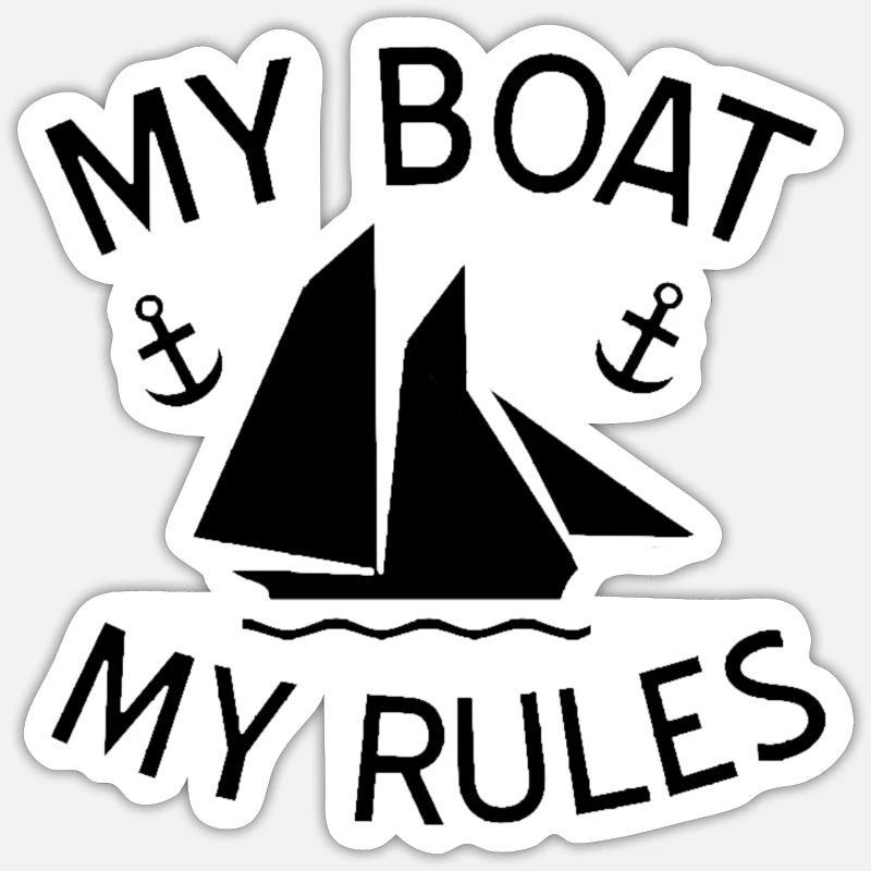 Boot - Sticker Größe S (10 x 10 cm) - Mattweiß