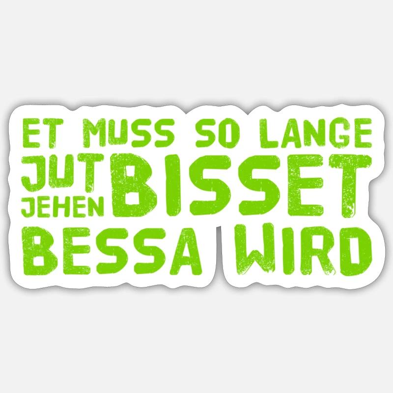 alles wird gut - Sticker Größe S (10 x 10 cm) - Mattweiß