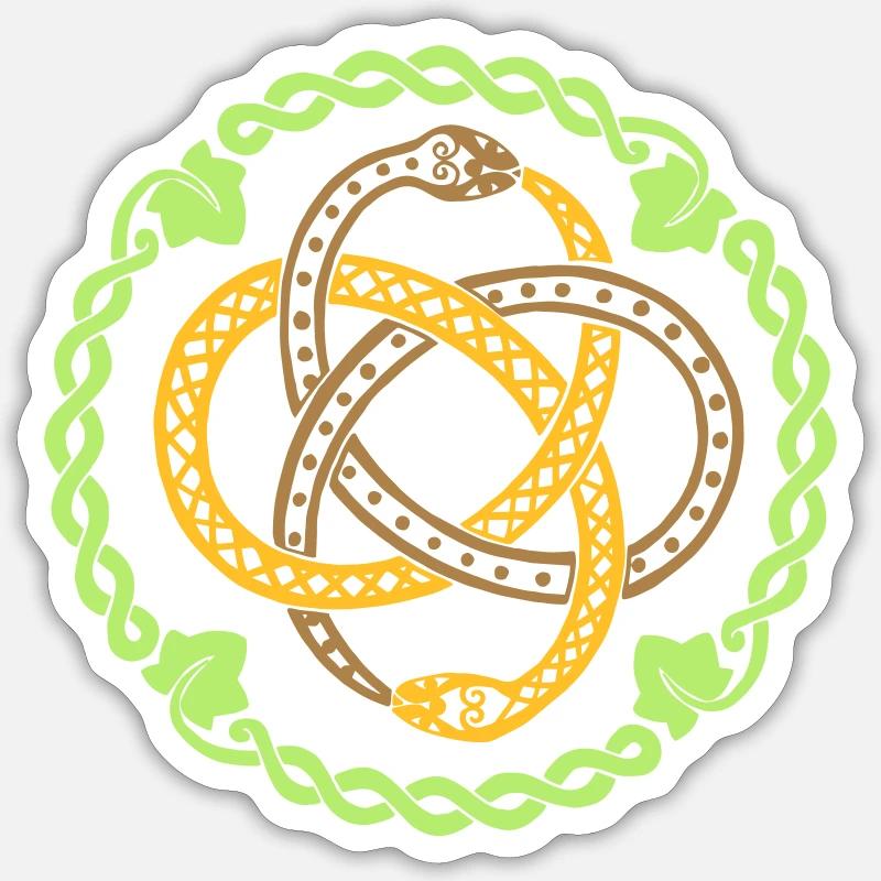 CelticSerpent - Sticker taille S (10 x 10 cm) - blanc mat