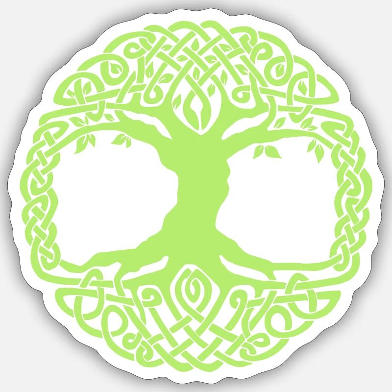 CelticTree - Sticker Größe S (10 x 10 cm) - Mattweiß