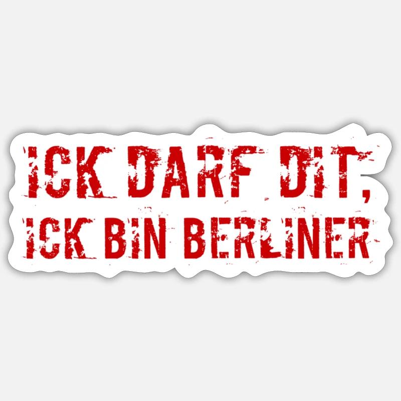 ick bin Berliner - Sticker Größe S (10 x 10 cm) - Mattweiß