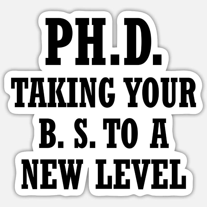 Doktor Phd Student Abschluss - Sticker Größe S (10 x 10 cm) - Mattweiß