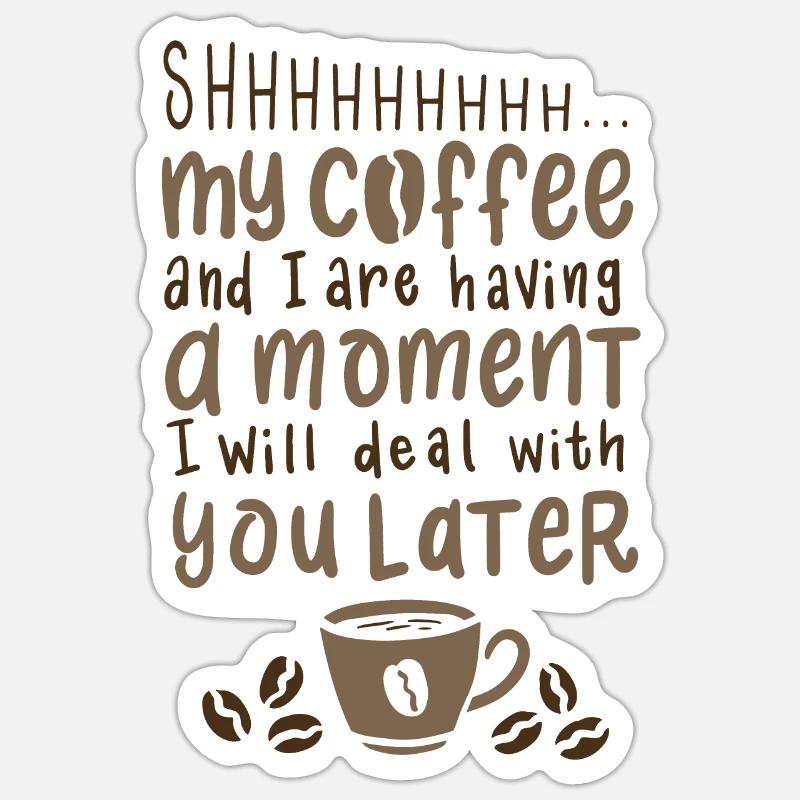 Café sort Sticker taille S (10 x 10 cm)