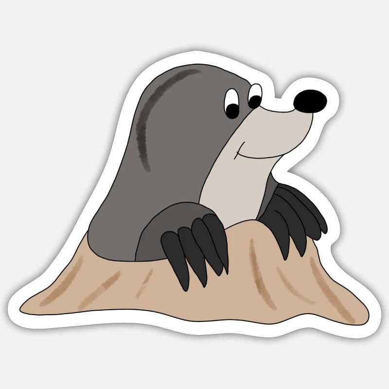 Mole *** blank - Sticker size S (10 x 10 cm) - white matte
