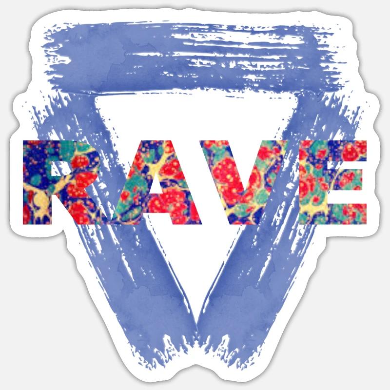 rave e 42 - Sticker Größe S (10 x 10 cm) - Mattweiß