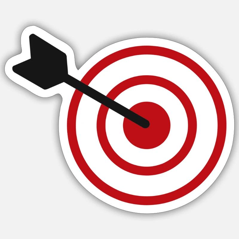 Fléchette flèche fléchettes cadeau jeu de fléchettes Sticker taille S (10 x 10 cm)