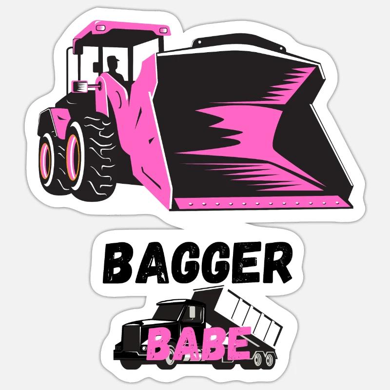 Bagger Babe Sticker Größe S (10 x 10 cm)