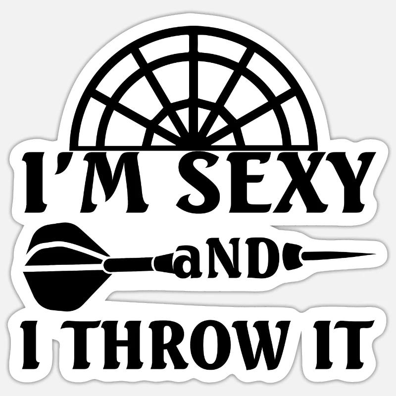 Darts - Sticker size S (10 x 10 cm) - white matte