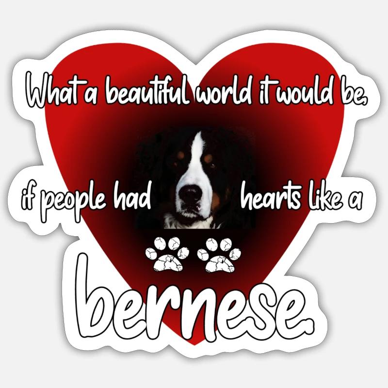 Berner - Sticker Größe S (10 x 10 cm) - Mattweiß