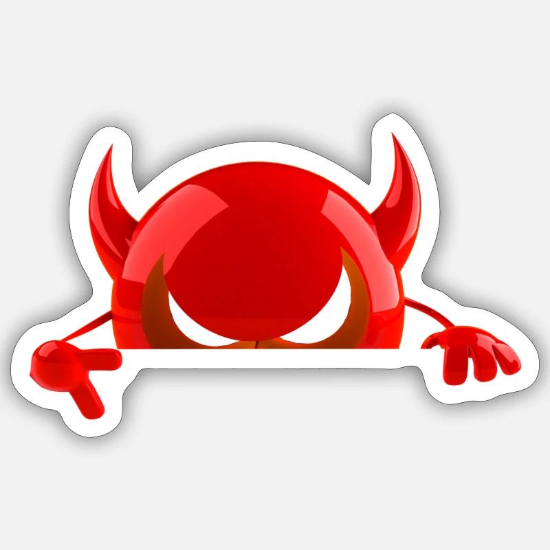 virus devil covid humor Sticker size S (10 x 10 cm)