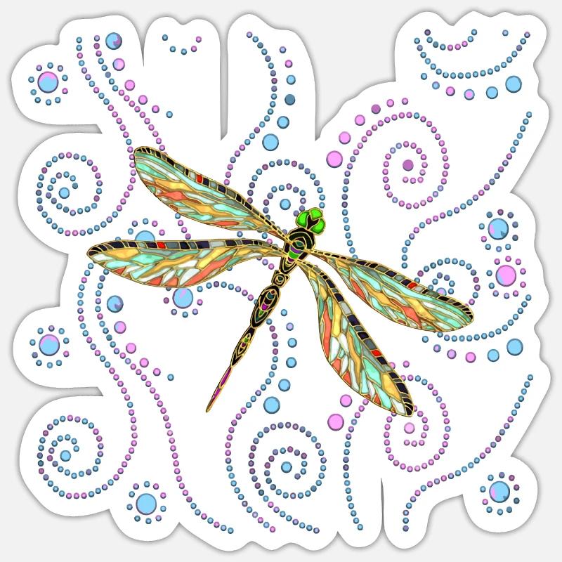 Libelle Sticker Größe S (10 x 10 cm)