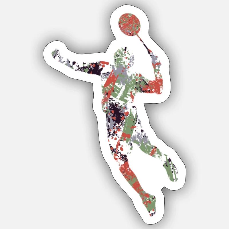 badminton - Sticker taille S (10 x 10 cm) - blanc mat