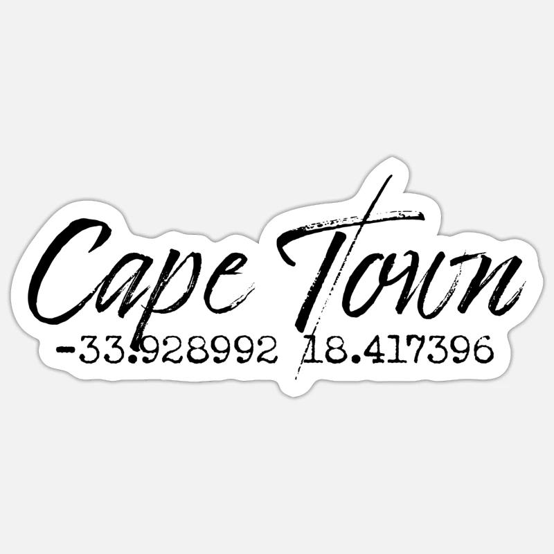Le Cap - Sticker taille S (10 x 10 cm) - blanc mat