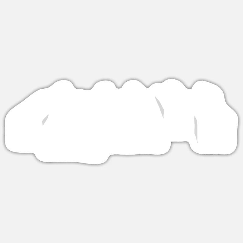 Piano - Sticker taille S (10 x 10 cm) - blanc mat