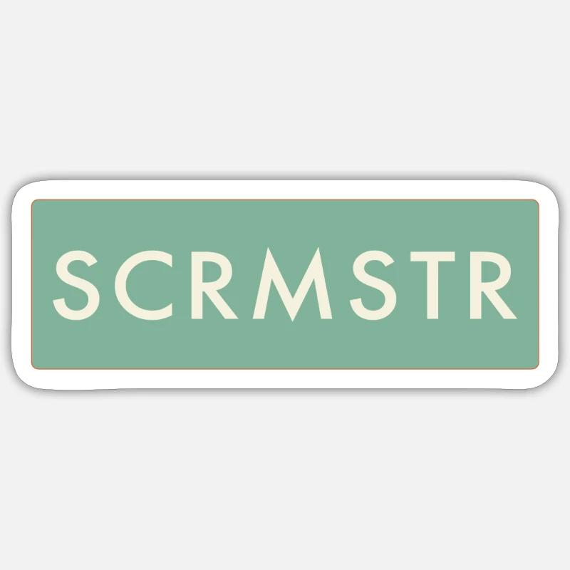Scrummaster - Sticker taille S (10 x 10 cm) - blanc mat