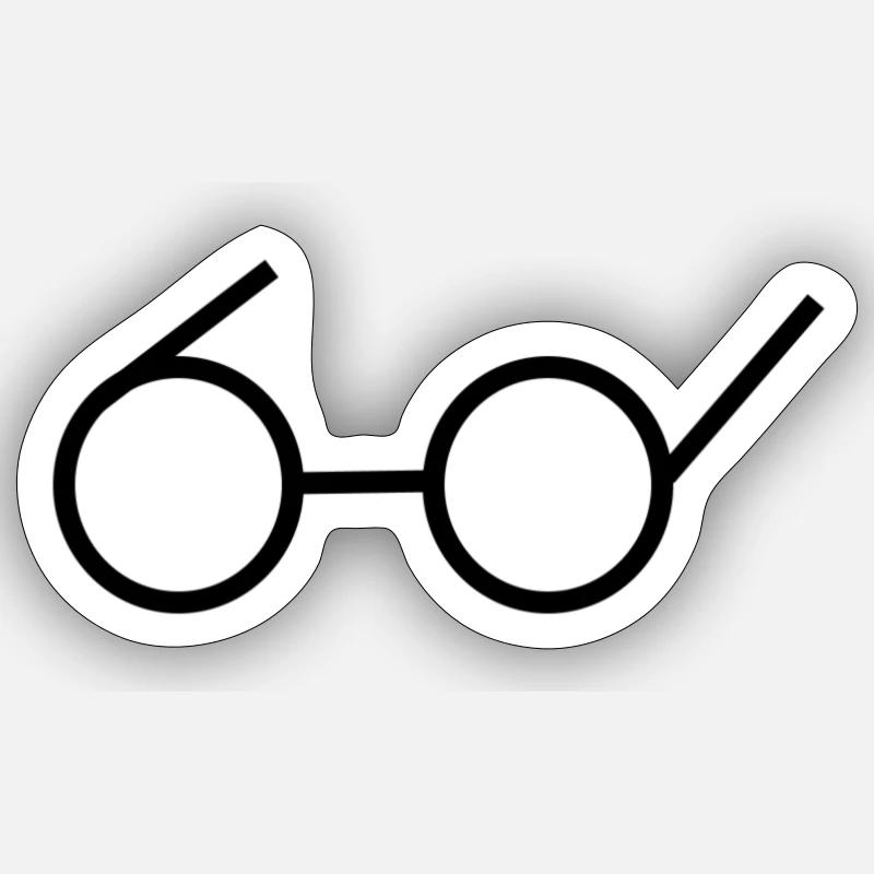 spectacles - Sticker size S (10 x 10 cm) - white matte