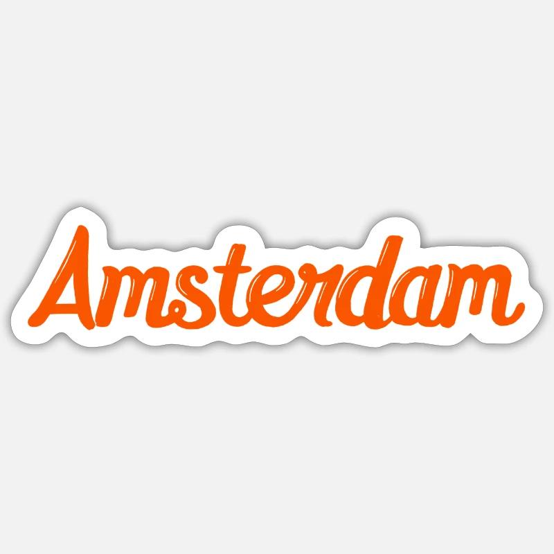 Amsterdam - Sticker formato S (10 x 10 cm) - bianco opaco